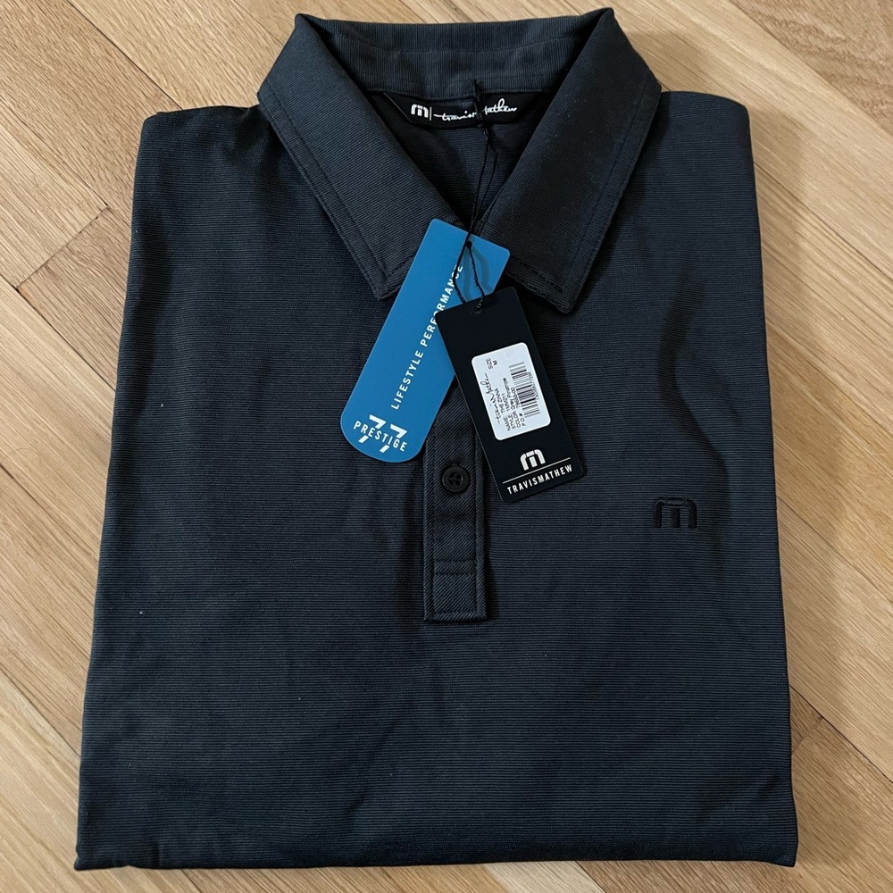 Travis Mathew Charcoal Polo Shirt for Men